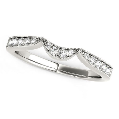 10K White Gold Diamond “S” Bypass Cocktail Ring – 1/2 CTW, Size 6