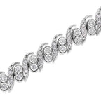 Diamond “S” Link Tennis Bracelet in 925 Sterling Silver – 2.0 CTW, 7.25 in
