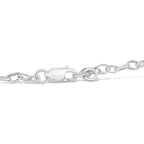 10K White Gold Diamond “LOVE” Charm Cable Chain Bracelet – 1/6 CTW, 7 in