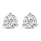 14K White Gold Lab-Grown Diamond Martini Stud Earrings – 1½ CTW (F–G, VS1–VS2)