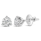 14K White Gold Lab-Grown Diamond Martini Stud Earrings – 1½ CTW (F–G, VS1–VS2)